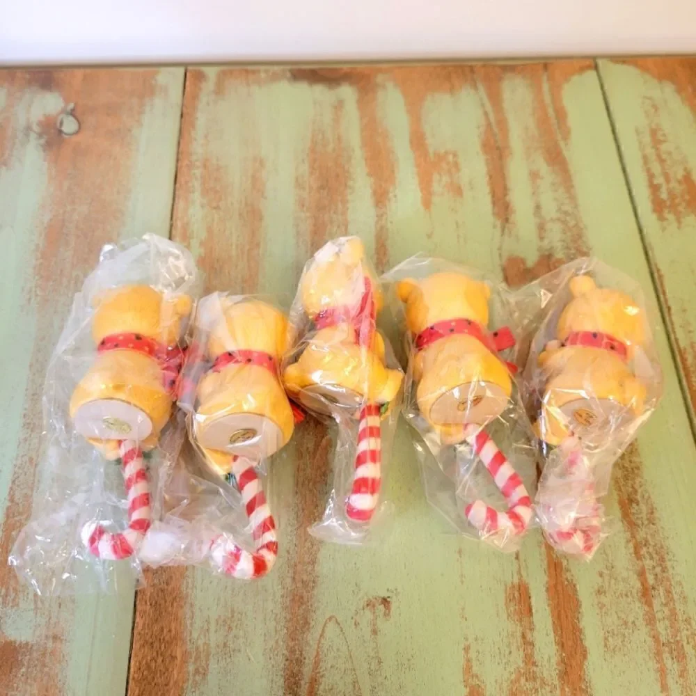Vintage New Bear Candy Cane Christmas Stocking Hook Shelf Sitters - Set of five